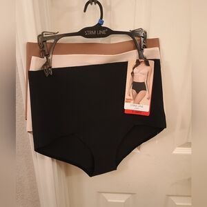 New Streamline Women's High-Waist Shapewear Briefs - Black, White, Tan Size XL